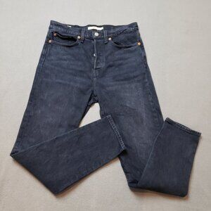 Levis Wedgie Fit Premium Red Tab Womens Size 27 Black Jeans
